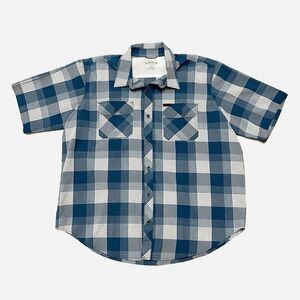 Orvis Men’s Classic Collection Blue Plaid Button Up Short Sleeve Shirt Size XXL
